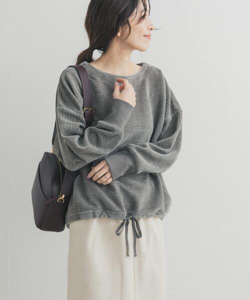 URBAN RESEARCH DOORS（アーバンリサーチドアーズ）の「カットコールドロストプルオーバー（Tシャツ/カットソー・レディース・チャコールグレー/グレー系その他/アイボリー・FREE）」の14枚目の写真