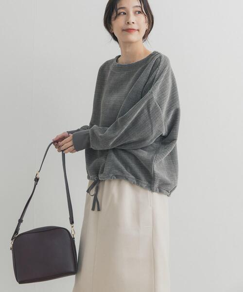 URBAN RESEARCH DOORS（アーバンリサーチドアーズ）の「カットコールドロストプルオーバー（Tシャツ/カットソー・レディース・チャコールグレー/グレー系その他/アイボリー・FREE）」の15枚目の写真