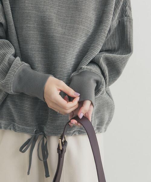 URBAN RESEARCH DOORS（アーバンリサーチドアーズ）の「カットコールドロストプルオーバー（Tシャツ/カットソー・レディース・チャコールグレー/グレー系その他/アイボリー・FREE）」の18枚目の写真
