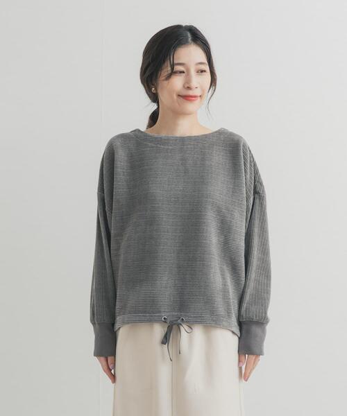 URBAN RESEARCH DOORS（アーバンリサーチドアーズ）の「カットコールドロストプルオーバー（Tシャツ/カットソー・レディース・チャコールグレー/グレー系その他/アイボリー・FREE）」の20枚目の写真