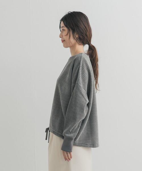 URBAN RESEARCH DOORS（アーバンリサーチドアーズ）の「カットコールドロストプルオーバー（Tシャツ/カットソー・レディース・チャコールグレー/グレー系その他/アイボリー・FREE）」の21枚目の写真