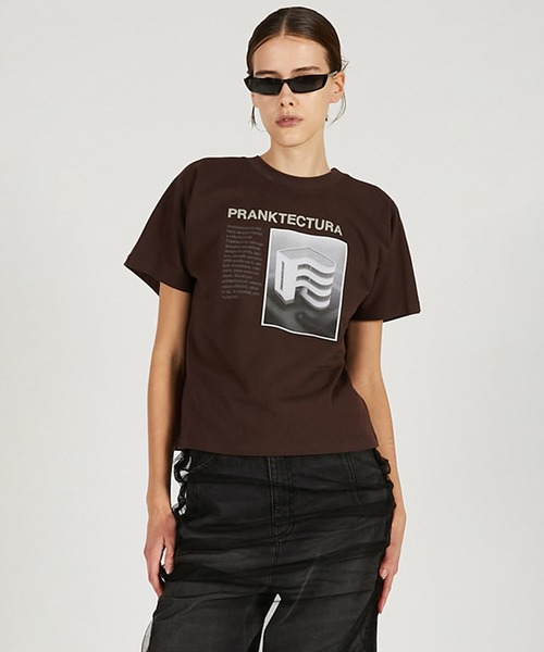 PRANK PROJECT（プランクプロジェクト）の「ダブルTシャツ / Double Sided Tee（Tシャツ/カットソー・レディース・ブラック/ホワイト/ブラウン・FREE）」の3枚目の写真