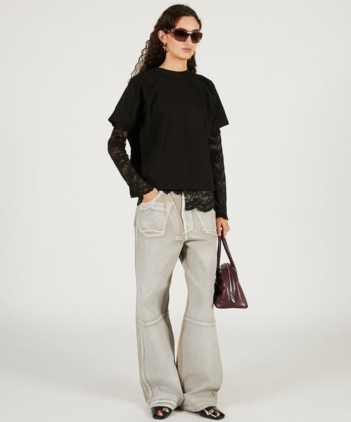 PRANK PROJECT（プランクプロジェクト）の「ダブルTシャツ / Double Sided Tee（Tシャツ/カットソー・レディース・ブラック/ホワイト/ブラウン・FREE）」の14枚目の写真