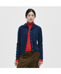 CASHMERE WOOL HIGHNECK CARDIGAN_6color