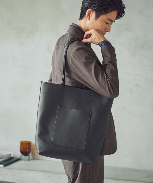 GLOBAL WORK(グローバルワーク)の「軽量ジャストポケットA4トート/612710(トートバッグ・メンズ・ブラック系その他/グレー/ブラック・FREE)」の5枚目の写真