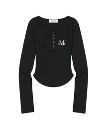 MUCENT | アニーブUネックスリムフィットクルーネックTシャツ（3カラー）(Tシャツ/カットソー)