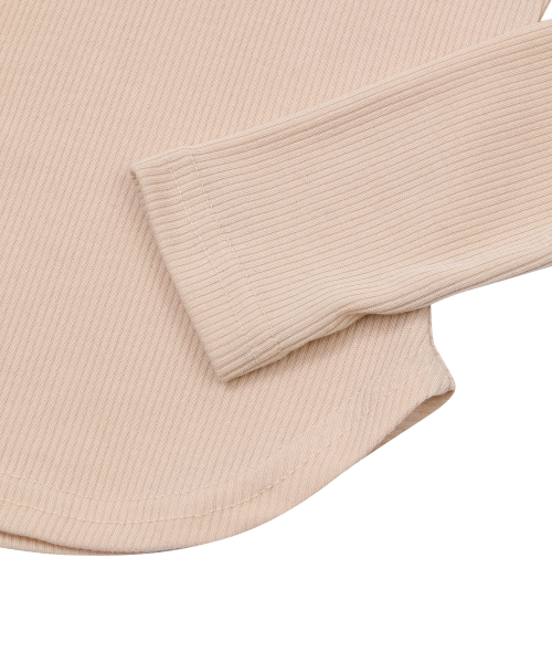 MUCENT（ムセント）の「アニーブUネックスリムフィットクルーネックTシャツ（3カラー）（Tシャツ/カットソー・レディース・ブラック/Beige/ホワイト・FREE）」の14枚目の写真