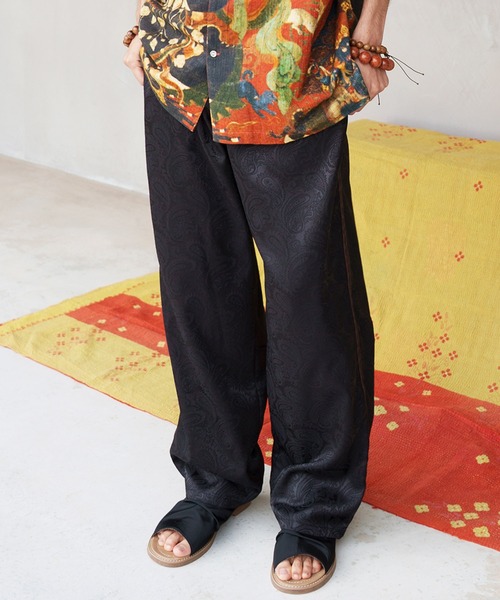 チャイハネ（チャイハネ）の「【チャイハネ】サテンレイMEN'Sパンツ（その他パンツ・メンズ・ブラック/ベージュ/グリーン・FREE）」の2枚目の写真