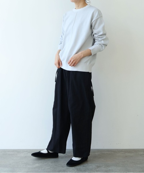 yuni（ユニ　）の「強撚organic cotton hemp drawstrings cocoon パンツ（その他パンツ・レディース・ブラック/ライラック/ベージュ・FREE）」の20枚目の写真