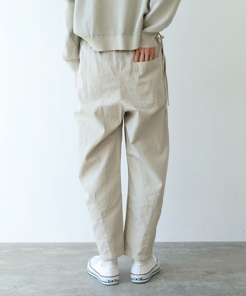 yuni（ユニ　）の「強撚organic cotton hemp drawstrings cocoon パンツ（その他パンツ・レディース・ブラック/ライラック/ベージュ・FREE）」の17枚目の写真