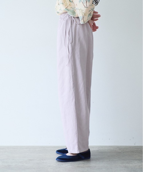 yuni（ユニ　）の「強撚organic cotton hemp drawstrings cocoon パンツ（その他パンツ・レディース・ブラック/ライラック/ベージュ・FREE）」の12枚目の写真