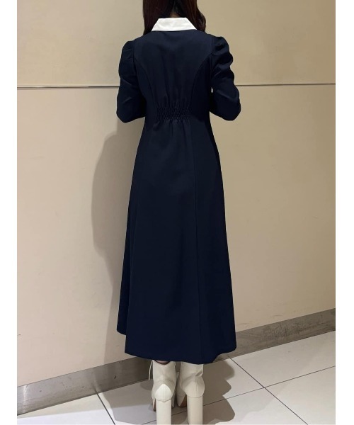 REDYAZEL(レディアゼル)の「フロントZIPバイカラーロングワンピース(ワンピース・レディース・ネイビー/ラベンダー/ブルー・MEDIUM/SMALL)」の9枚目の写真