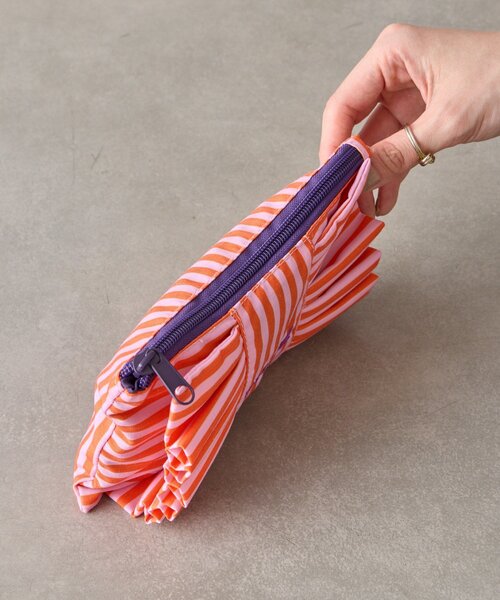 BIRTHDAY BAR（バースデイバー）の「ストライプコットンポーチM（ポーチ・レディース・ブルー/ピンク・0）」の12枚目の写真