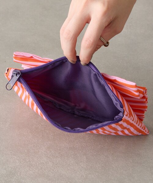 BIRTHDAY BAR（バースデイバー）の「ストライプコットンポーチM（ポーチ・レディース・ブルー/ピンク・0）」の13枚目の写真