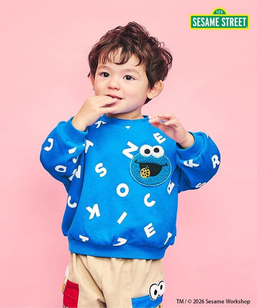 セサミストリート 総柄ポケットトレーナー（スウェット）｜SESAME