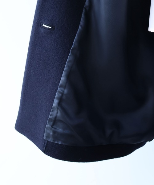 bulle de savon(ビュルデサボン)の「△super100 ビーバー ステンカラーコート(ステンカラーコート・レディース・ネイビー・FREE)」の12枚目の写真