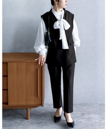 reca | ノーカラーベスト×テーパードパンツ2点セット(スーツセット)