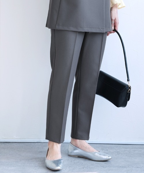 reca（レカ）の「ノーカラーベスト×テーパードパンツ2点セット（スーツセット・レディース・ブラック/ベージュ/グレー・M/S/XL/L）」の20枚目の写真