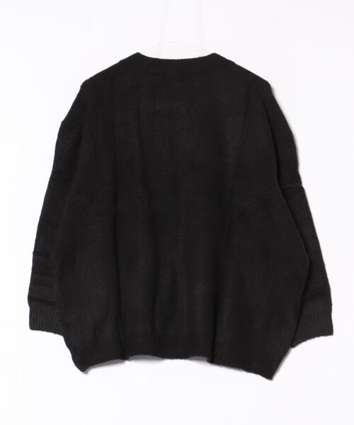 mellomela.(メロメラ)の「ディープVネック 長袖ニットセーター(ニット/セーター・レディース・ブラック/ライトグレー・M-L)」の15枚目の写真