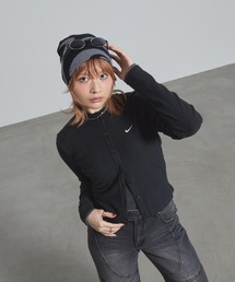 ナイキ スポーツウェア チル ニット ウィメンズ スリム ワイドリブ カーディガン / Nike Sportswear Chill Knit Women's Slim Wide-Ribbed Cardigan IF0235-010 Black