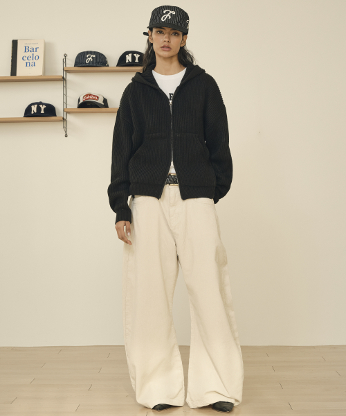 TAKEASY(テイクイージー)の「ウールクロップニットフード集業(ブラック)(ニット/セーター・メンズ・その他・LARGE/MEDIUM/SMALL)」の4枚目の写真