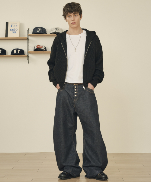 TAKEASY(テイクイージー)の「ウールクロップニットフード集業(ブラック)(ニット/セーター・メンズ・その他・LARGE/MEDIUM/SMALL)」の5枚目の写真