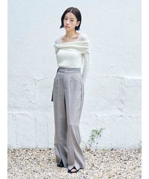 LAGUNAMOON(ラグナムーン)の「チュールコンビオフショルニットプルオーバー(ニット/セーター・レディース・アイボリー/ブラック/ブラウン・FREE)」の15枚目の写真