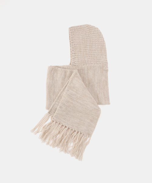 PULP/417EDIFICE(パルプフォーワンセブンエディフィス)の「Margarines / マーガリンズ EX HOODED SCARF(マフラー・レディース・アイボリー・FREE)」の4枚目の写真