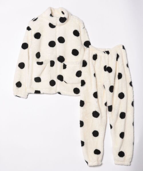 WEGO（ウィゴー）の「WEGO/ドット柄もこもこジップルームウェア上下セット（ルームウェア/パジャマ・レディース・その他1・LARGE/MEDIUM）」の16枚目の写真