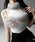 me+em select�i�~�[���Z���N�g�j�́u�y �Rcolor �z�t�@�[�h�b�L���O�X�g���b�v�g�b�v�X �^  fur docking strap tops�i���̑��g�b�v�X�j�v�b�z���C�g