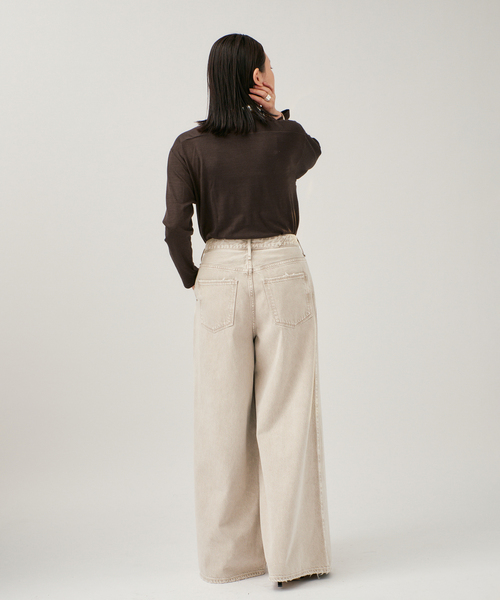 VERMEIL par iena(ヴェルメイユパーイエナ)の「WOOL JERSEY クルーネックロングスリーブプルオーバー(Tシャツ/カットソー・レディース・ネイビー/ボルドー/ブラウン・FREE)」の5枚目の写真