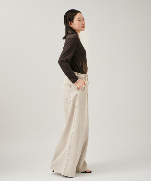 VERMEIL par iena(ヴェルメイユパーイエナ)の「WOOL JERSEY クルーネックロングスリーブプルオーバー(Tシャツ/カットソー・レディース・ネイビー/ボルドー/ブラウン・FREE)」の6枚目の写真