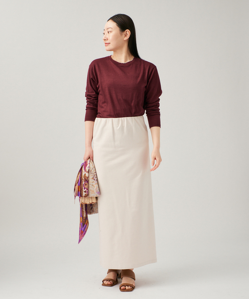 VERMEIL par iena(ヴェルメイユパーイエナ)の「WOOL JERSEY クルーネックロングスリーブプルオーバー(Tシャツ/カットソー・レディース・ネイビー/ボルドー/ブラウン・FREE)」の19枚目の写真