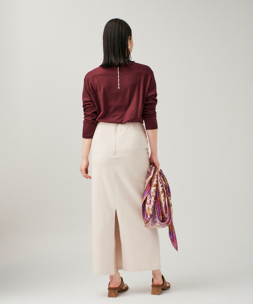 VERMEIL par iena(ヴェルメイユパーイエナ)の「WOOL JERSEY クルーネックロングスリーブプルオーバー(Tシャツ/カットソー・レディース・ネイビー/ボルドー/ブラウン・FREE)」の21枚目の写真