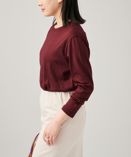 WOOL JERSEY クルーネックロングスリーブプルオーバー（Tシャツ