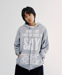 ISTKUNST | SAY HOOD ZIP UP_GREY(IK2EFMM484A)(パーカー)