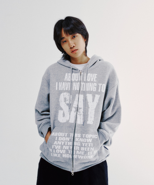 ISTKUNST(イストクンスト)の「SAY HOOD ZIP UP_GREY(IK2EFMM484A)(パーカー・レディース・グレー・S/M/L)」の1枚目の写真