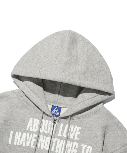 ISTKUNST(イストクンスト)の「SAY HOOD ZIP UP_GREY(IK2EFMM484A)(パーカー・レディース・グレー・S/M/L)」の4枚目の写真