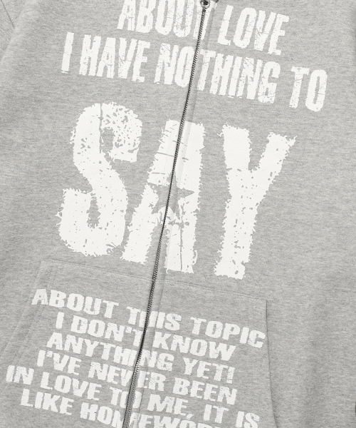 ISTKUNST(イストクンスト)の「SAY HOOD ZIP UP_GREY(IK2EFMM484A)(パーカー・レディース・グレー・S/M/L)」の5枚目の写真
