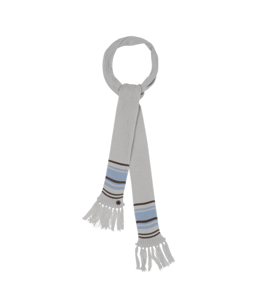 THECOLDESTMOMENT(ザコールデストモーメント)の「TCM mini logo button color muffler (light grey)(マフラー・レディース・その他・ONE SIZE)」の4枚目の写真