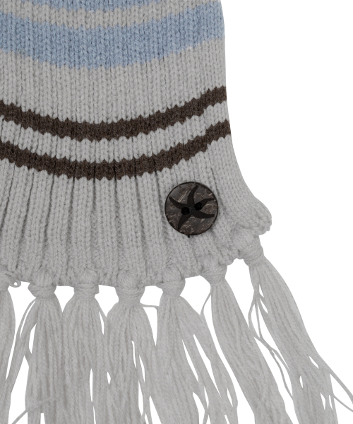 THECOLDESTMOMENT(ザコールデストモーメント)の「TCM mini logo button color muffler (light grey)(マフラー・レディース・その他・ONE SIZE)」の5枚目の写真