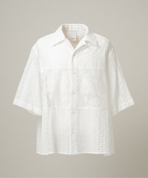 CASPER JOHN（キャスパージョン）の「Triple docking lace shirts/トリプルドッキングレースシャツ（シャツ/ブラウス・メンズ・ブラック/ホワイト・SMALL/X-SMALL/MEDIUM/LARGE）」の19枚目の写真