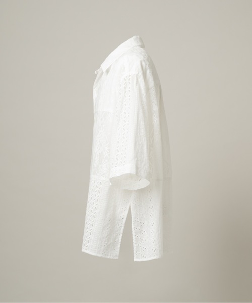CASPER JOHN（キャスパージョン）の「Triple docking lace shirts/トリプルドッキングレースシャツ（シャツ/ブラウス・メンズ・ブラック/ホワイト・SMALL/X-SMALL/MEDIUM/LARGE）」の20枚目の写真