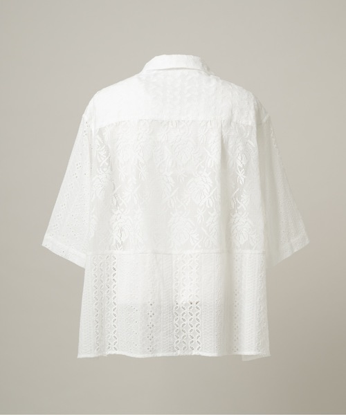 CASPER JOHN（キャスパージョン）の「Triple docking lace shirts/トリプルドッキングレースシャツ（シャツ/ブラウス・メンズ・ブラック/ホワイト・SMALL/X-SMALL/MEDIUM/LARGE）」の21枚目の写真