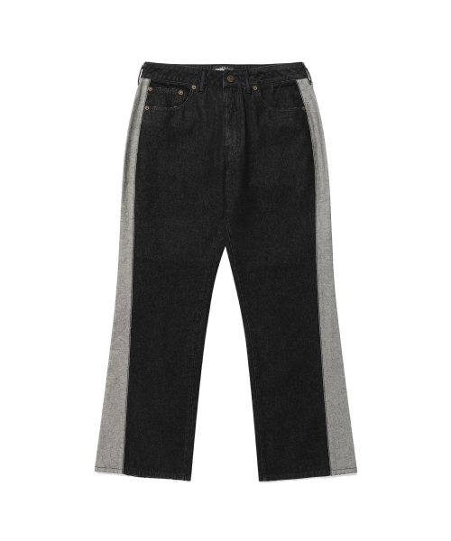 NICE GHOST CLUB(ナイスゴーストクラブ)の「SIDE PANEL BOOTSCUT JEANS_BLACK(NG2FSUD102A)(デニムパンツ・レディース・ブラック・S/M/L)」の1枚目の写真