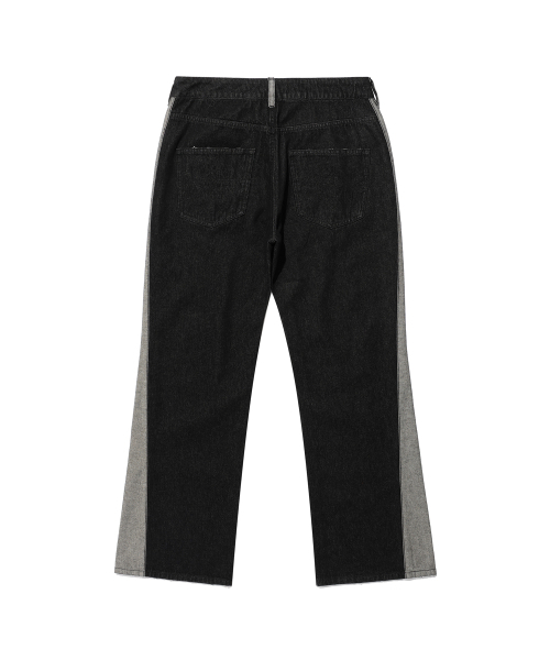 NICE GHOST CLUB(ナイスゴーストクラブ)の「SIDE PANEL BOOTSCUT JEANS_BLACK(NG2FSUD102A)(デニムパンツ・レディース・ブラック・S/M/L)」の2枚目の写真