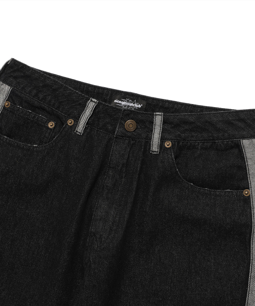 NICE GHOST CLUB(ナイスゴーストクラブ)の「SIDE PANEL BOOTSCUT JEANS_BLACK(NG2FSUD102A)(デニムパンツ・レディース・ブラック・S/M/L)」の3枚目の写真