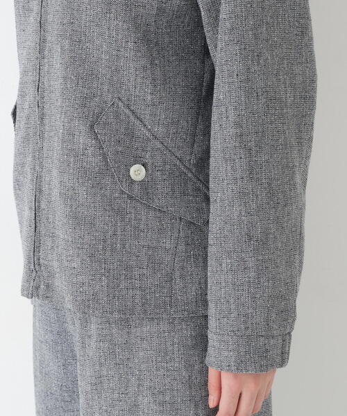 human woman（ヒューマンウーマン）の「◆リングツィードノーカラーブルゾン（ブルゾン・レディース・ネイビー/グレー・MEDIUM）」の11枚目の写真