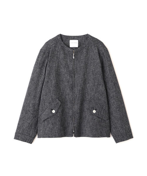 human woman（ヒューマンウーマン）の「◆リングツィードノーカラーブルゾン（ブルゾン・レディース・ネイビー/グレー・MEDIUM）」の14枚目の写真