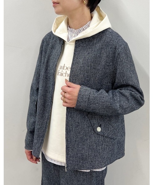 human woman（ヒューマンウーマン）の「◆リングツィードノーカラーブルゾン（ブルゾン・レディース・ネイビー/グレー・MEDIUM）」の21枚目の写真